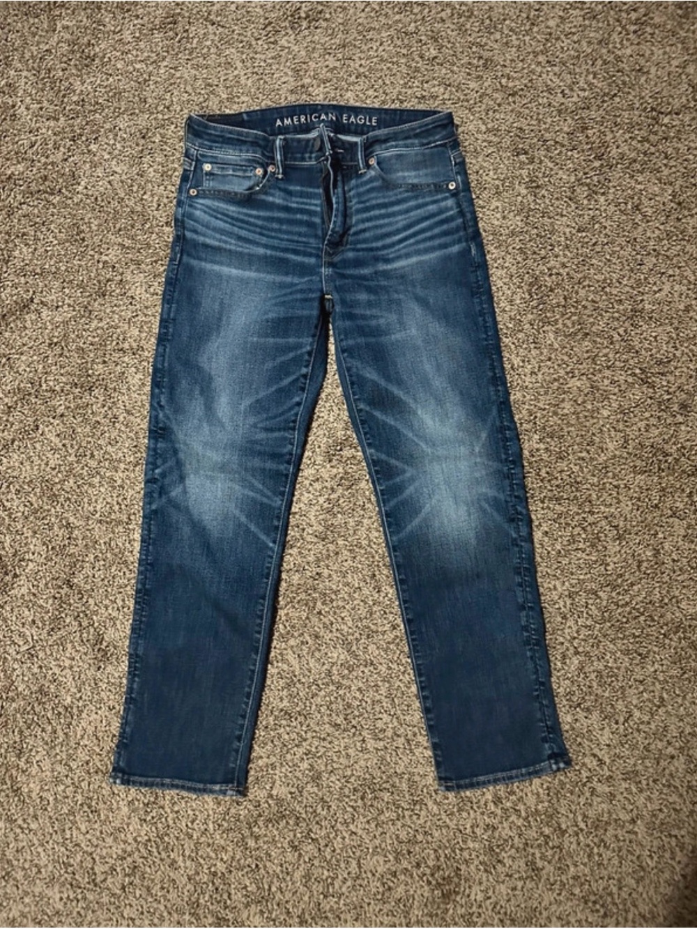 American Eagle Outfitters Women’s Dark Blue Slim Straight Jeans